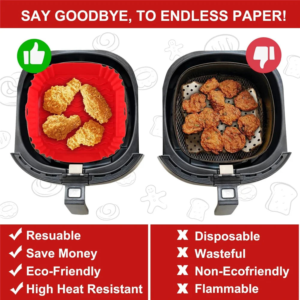 Accessorio Air Fryer in Silicone - Per Pizza, Pollo e Dolci, Antiaderente