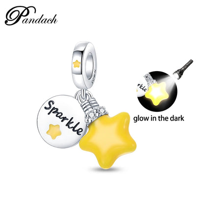 Ciondoli Argento 925 - Lucciole, Stelle e Camaleonti Luminescenti, per Bracciali Pandora StyleMagia e luce in ogni dettaglio! Perfectti per creare gioielli unici.