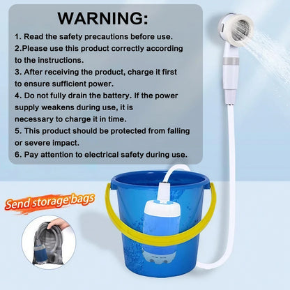 Doccia Esterna Portatile Ricaricabile Usb Compatta a Batteria Campeggio, Animali, Bagno