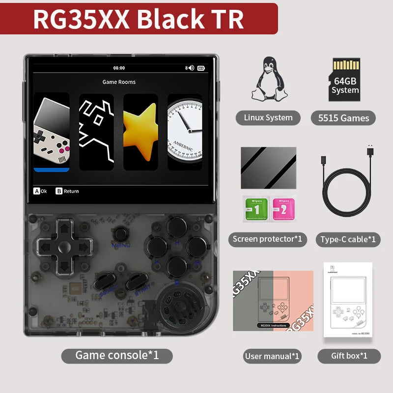 🔥ANBERNIC RG35XX PLUS: 5000+ Giochi Retro Portatile! IPS 3.5" + TV Out HD🎮