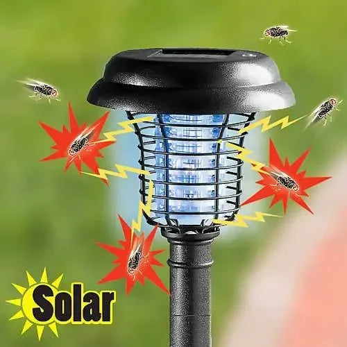 Lampada Solare Antizanzare da Giardino | Repellente a LED UV, Impermeabile per Esterno, Campeggio, Illuminazione e Trappola Insetti