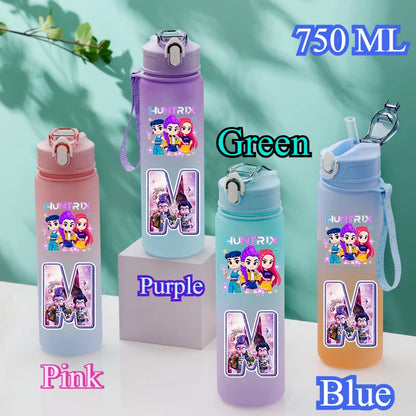 Borraccia K-POP Demon Hunters da 750ml con Cannuccia