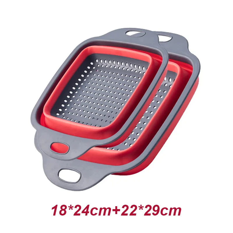 2 Colini Pieghevoli in Silicone - Scolapiatti & Frutta - Cucina Pratica