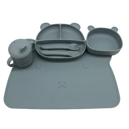Set Svezzamento Bambini - Ciotola con Ventosa Anti-Rovescio + Vassoio
