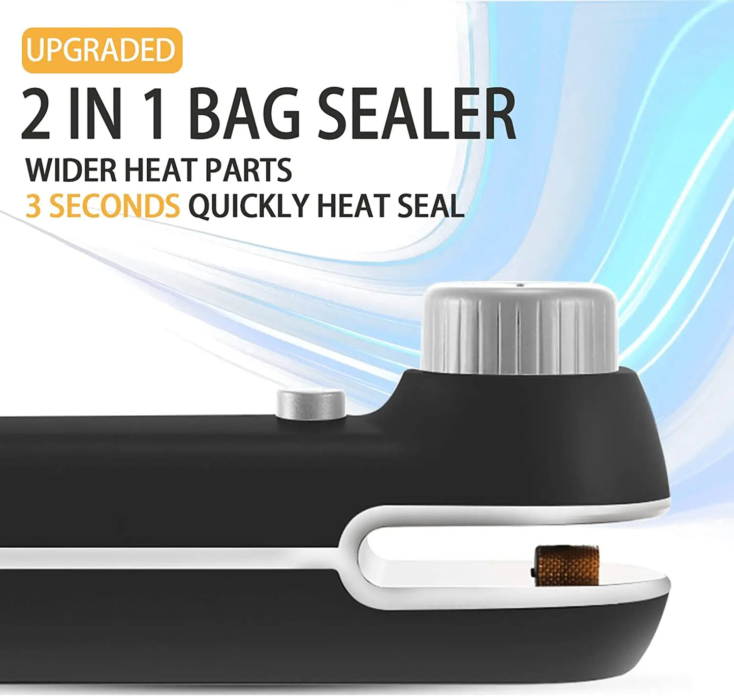 🔌 Termosigillatore Ricaricabile USB 2-in-1 – Sigilla Sottovuoto Snack, Cibi e Sacchetti di Plastica | Portatile, Compatto e Senza Cavo!
