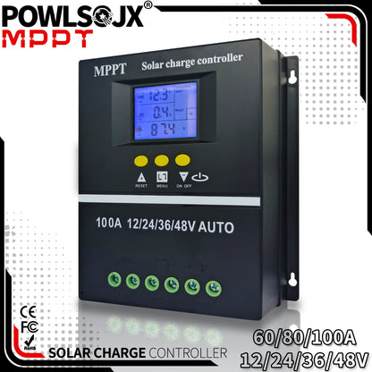 Regolatore Carica Solare MPPT 100A 12V/24V/36V/48V Doppia USB