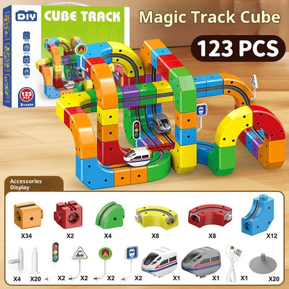 Treno Giocattolo Levitazione Magnetica 3D | Pista Cubo Fai Da Te Educativo | Regalo Bambini Natale Compleanno