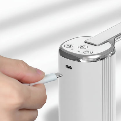 Distributore d'Acqua Portatile Pieghevole | Pompa Automatica a Pulsante, Batteria 800mAh, Materiali Alimentari | per Bottiglie d'Acqua da 2-5 Galloni