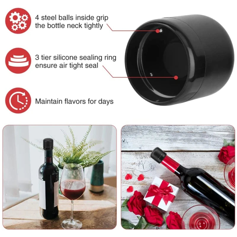 🍷Tappi Sottovuoto per Vino & Champagne – Mantieni la Freschezza con Stile