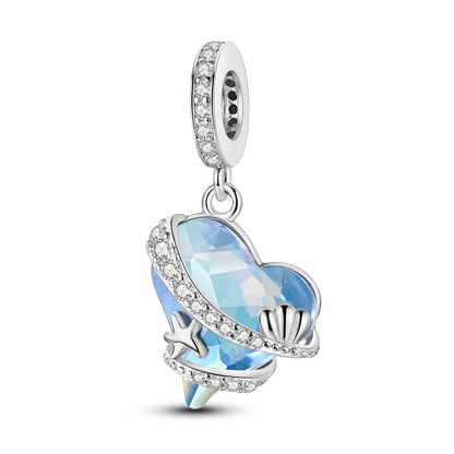 Bracciale Charm Argento 925 - Perle Blu, Gioielli Fai Da Te, Design Moderno e Minimalista Crea il tuo gioiello unico! Perle in argento sterling e charm eleganti.