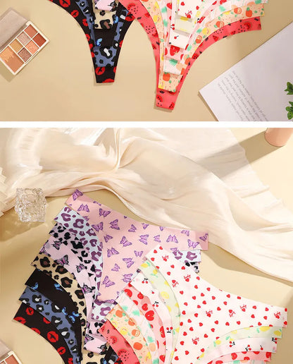 3 Mutandine Sexy Donna - Perizoma T-Back Vita Bassa - Intimo Colorato Senza Cuciture