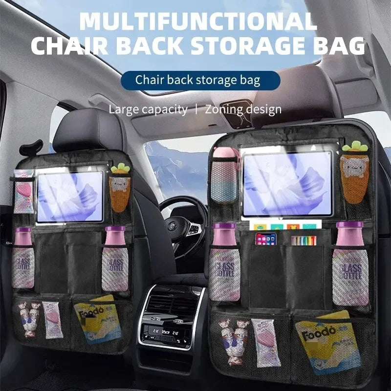 Borsa Portaoggetti Auto - Antiscivolo per Sedile, Anti-calci, Multitasche