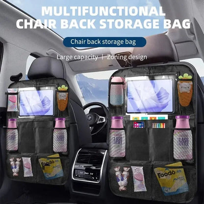 Borsa Portaoggetti Auto - Antiscivolo per Sedile, Anti-calci, Multitasche