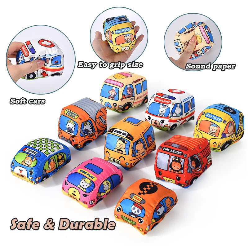 🚗 Set Auto Morbide con Tappetino Gioco - Giocattolo Educativo per Neonati