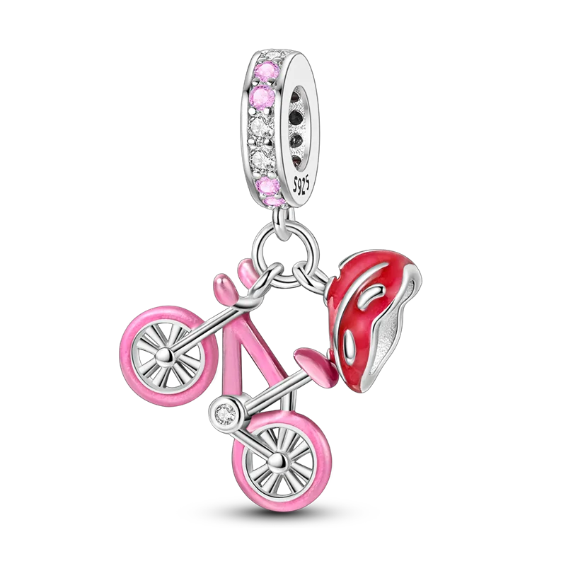 Perline e Ciondoli in Argento 925 Sterling con Zirconi - Per Bracciali Fai da Te e Gioielli