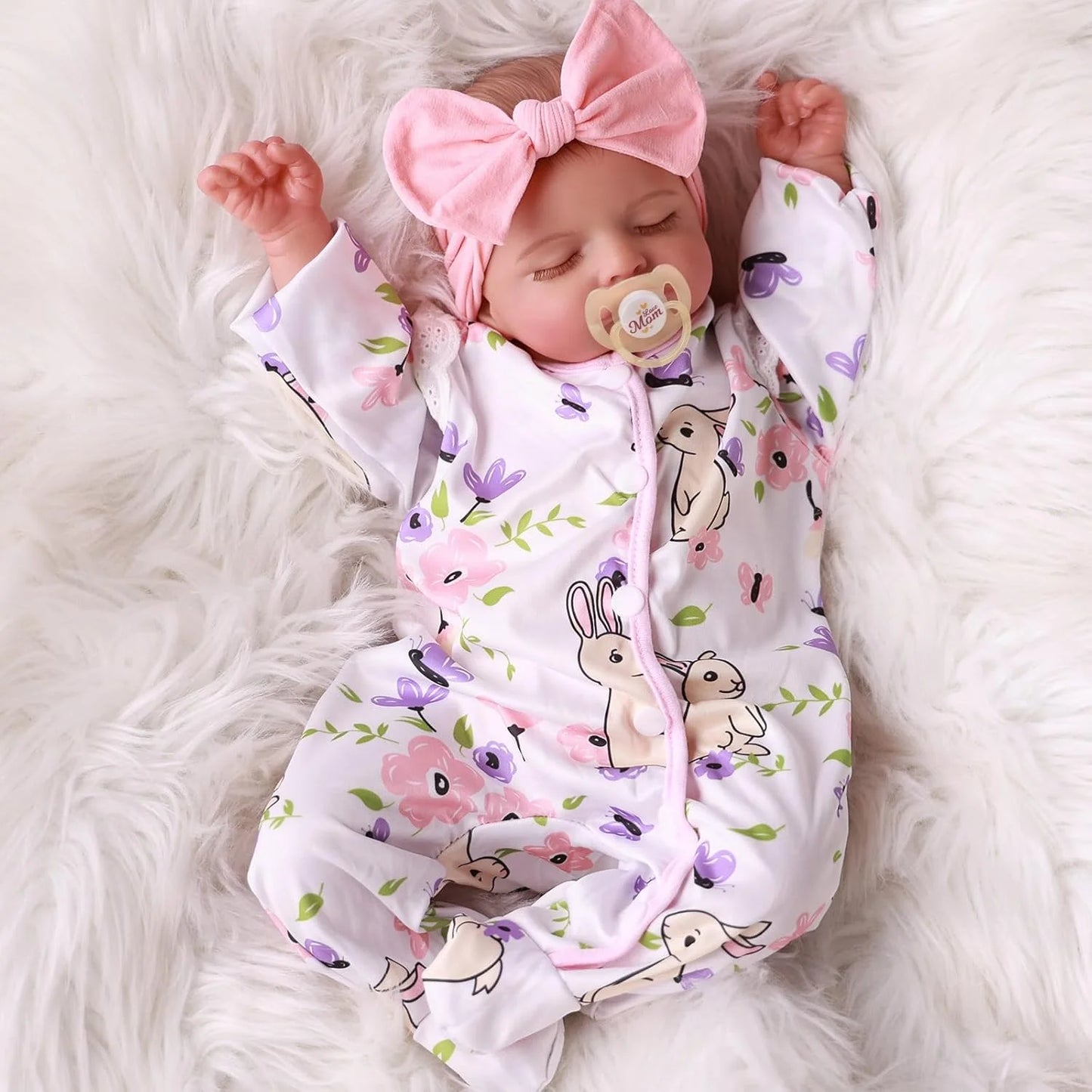 Bambola Reborn Rosalie 45cm Vestito Floreale Addormentata- Perfetta per Collezionisti e Regali Speciali