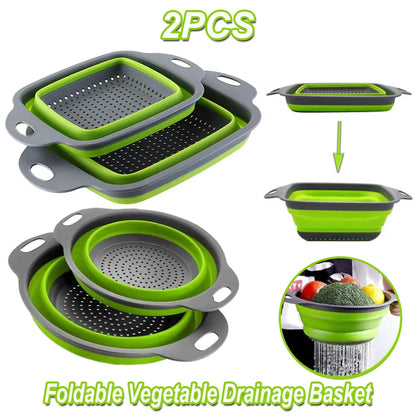 2 Colini Pieghevoli in Silicone - Scolapiatti & Frutta - Cucina Pratica