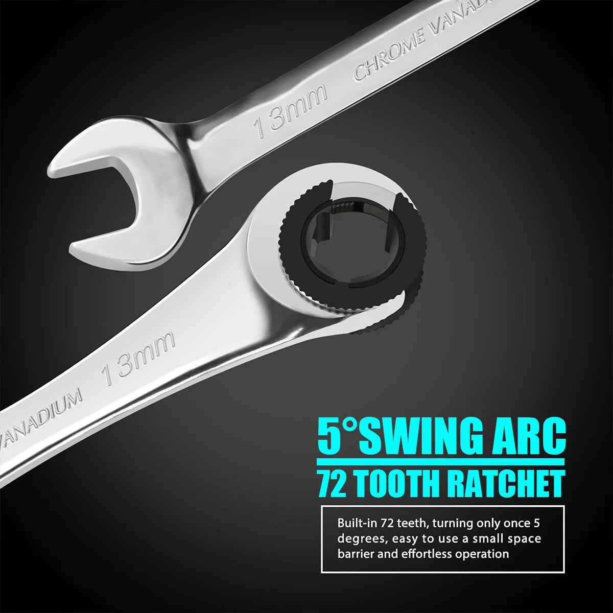 🔧 Chiave Combinata Rivoluzionaria 8-19mm!72 denti, testa fissa, doppia funzione!Scatto rapido, vanadio cromo, durata estrema.
Per meccanici e fai-da-te! 🛠️