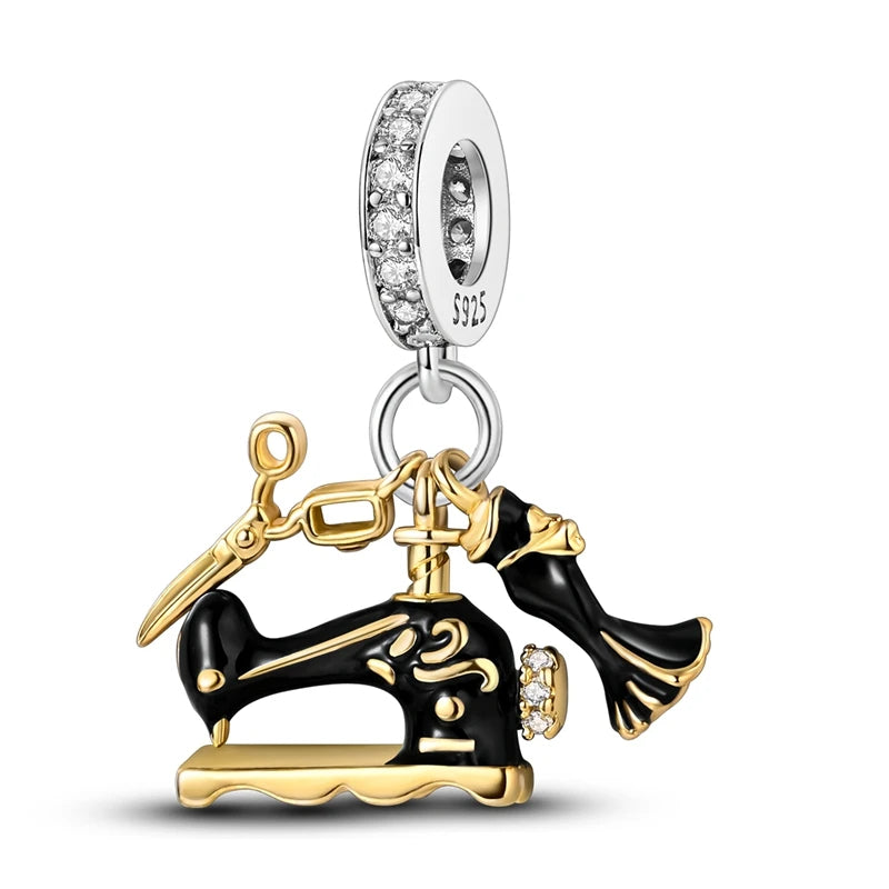 Perline e Ciondoli in Argento 925 Sterling con Zirconi - Per Bracciali Fai da Te e Gioielli