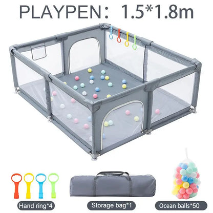 Box Parco Giochi Bambini 6Mesi-6Anni con Palline e Recinzione Sicurezza