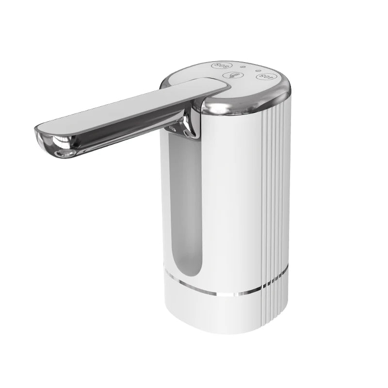 Distributore d'Acqua Portatile Pieghevole | Pompa Automatica a Pulsante, Batteria 800mAh, Materiali Alimentari | per Bottiglie d'Acqua da 2-5 Galloni