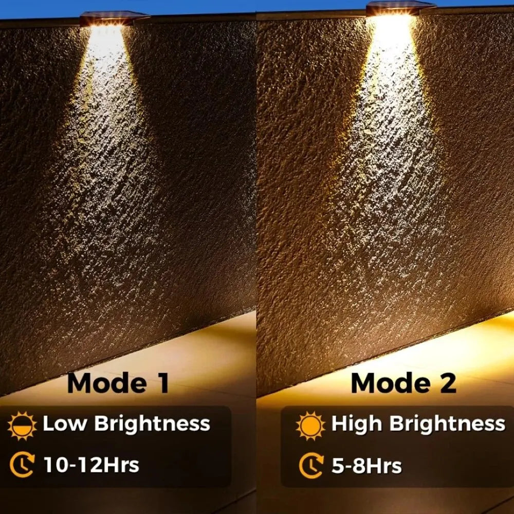 Luci Solari da Parete LED  Impermeabili IP65, per Recinzione, Ponte, Cortile, Esterno