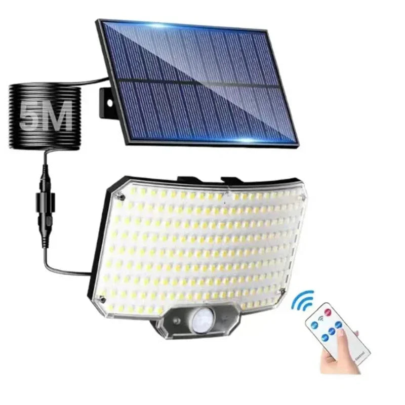 Lampada da Parete Giardino LED Solare | Super Luminosa 800 LED, Sensore Movimento, IP65 Impermeabile, 3 Modalità | Luce Esterna