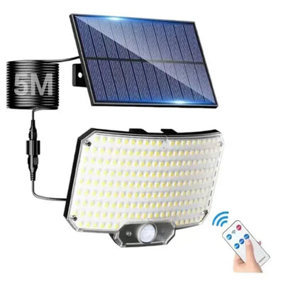 Lampada da Parete Giardino LED Solare | Super Luminosa 800 LED, Sensore Movimento, IP65 Impermeabile, 3 Modalità | Luce Esterna