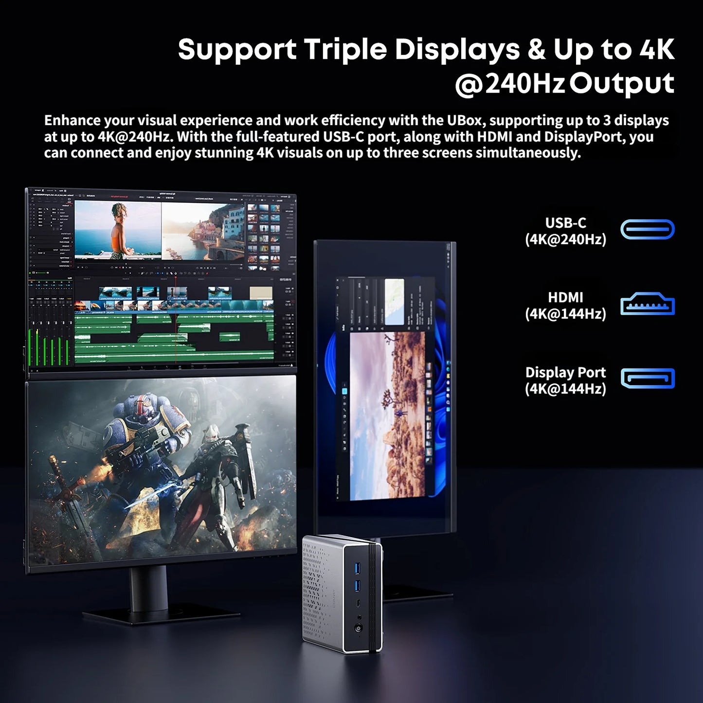 Mini PC Chuwi Ubox | Ryzen 5 6600H | 16GB DDR5 | 512GB SSD | Windows 11 Pro