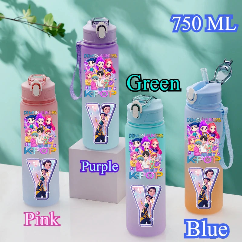 Borraccia K-POP Demon Hunters da 750ml con Cannuccia