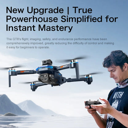 Drone 4K Mijia GT8 FPV, Antenna Lungo Raggio, Evita Ostacoli, Schermo LCD