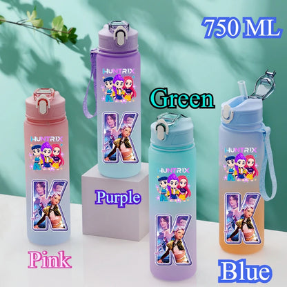 Borraccia K-POP Demon Hunters da 750ml con Cannuccia