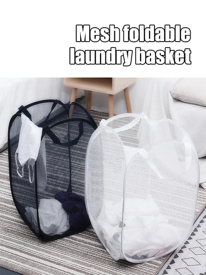 Cestello Biancheria Piegevole in Rete – Minimalista per Casa/Bagno