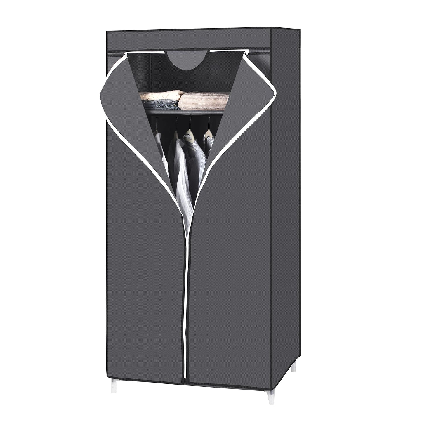 Armadio Pieghevole Tessuto 🚪 | 160cm Alto, 3 Ripiani | Organizza Casa in 1 Minuto
