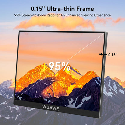 Monitor Portatile WUAWE 15.6" FHD 🚀 | Schermo Esterno USB-C | Per Gaming e Lavoro