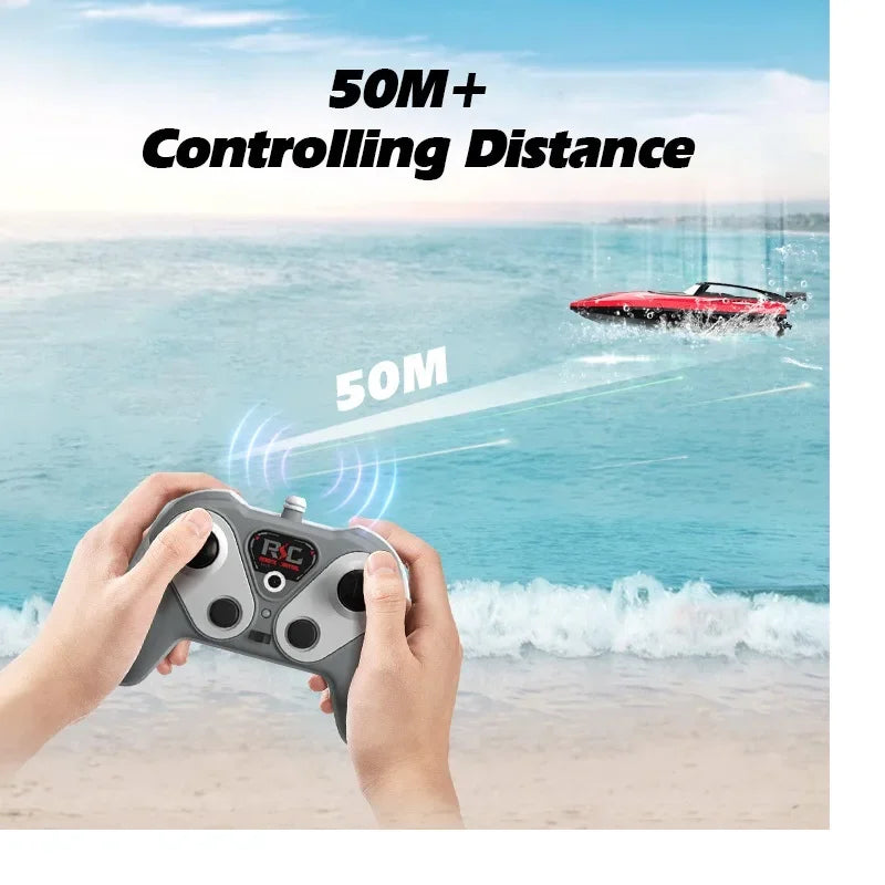 Barca RC 2.4Ghz Ad Alta Velocità - Giocattolo per Bambini Piscina/Lago