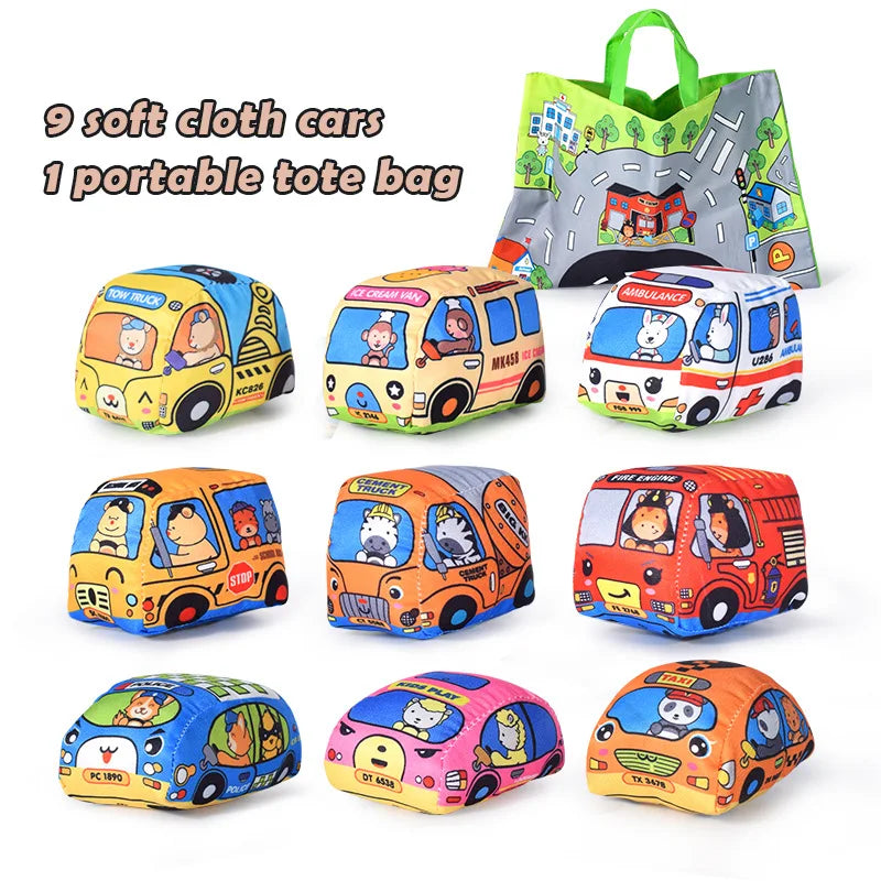 🚗 Set Auto Morbide con Tappetino Gioco - Giocattolo Educativo per Neonati