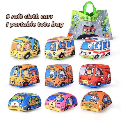 🚗 Set Auto Morbide con Tappetino Gioco - Giocattolo Educativo per Neonati