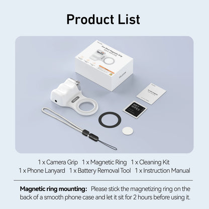 Impugnatura Magnetica Pro 🎬 | Bluetooth, Luce Integrata | Per iPhone,Samsung,Huawei, Xiaomi