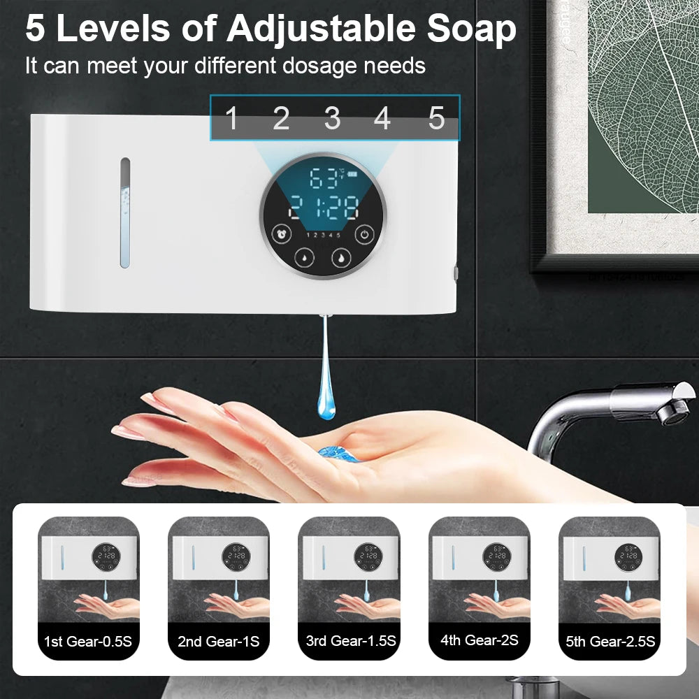 Dispenser Sapone Senza Contatto 500ml con Schermo LED - Automatico