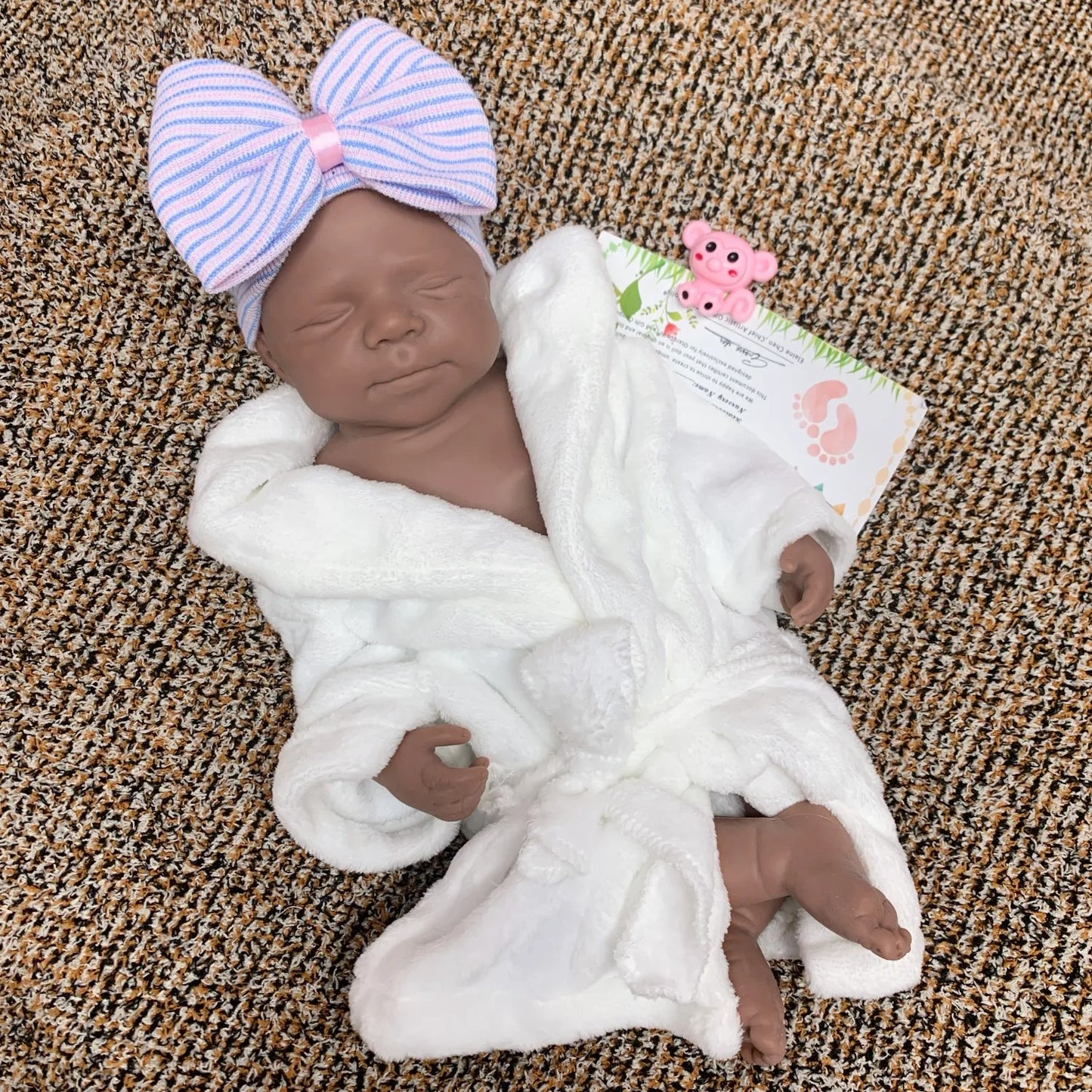 Bambola Reborn Vera  45cm Bocca Aperta, Silicone Morbido Regalo Natale Bambini
