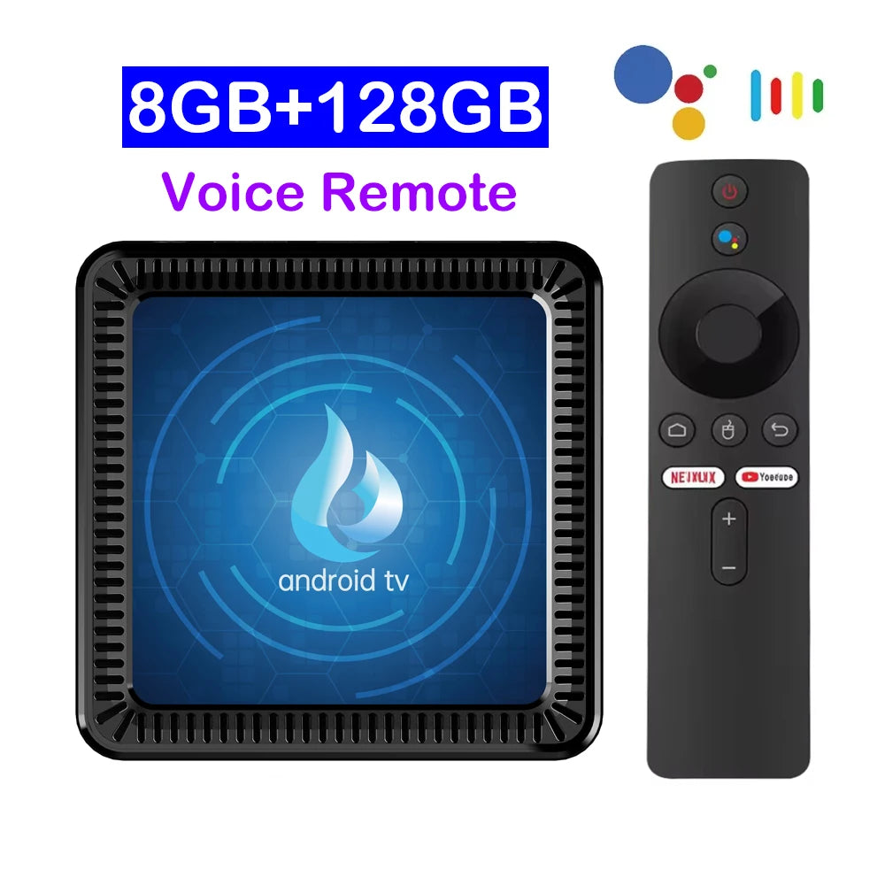 TV Box Android 14 Q17 2026 | 5G WiFi | 4+128GB | Allwinner H313 | 4K Assistant