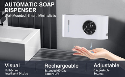Dispenser Sapone Senza Contatto 500ml con Schermo LED - Automatico