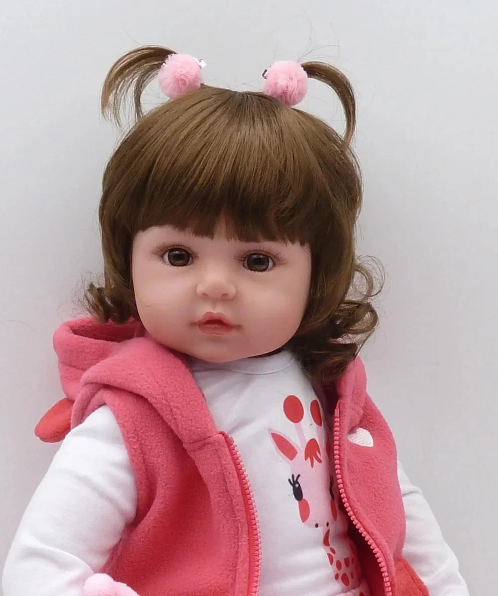 Bambola Reborn Corpo Morbidissimo Con Peluche Giraffa