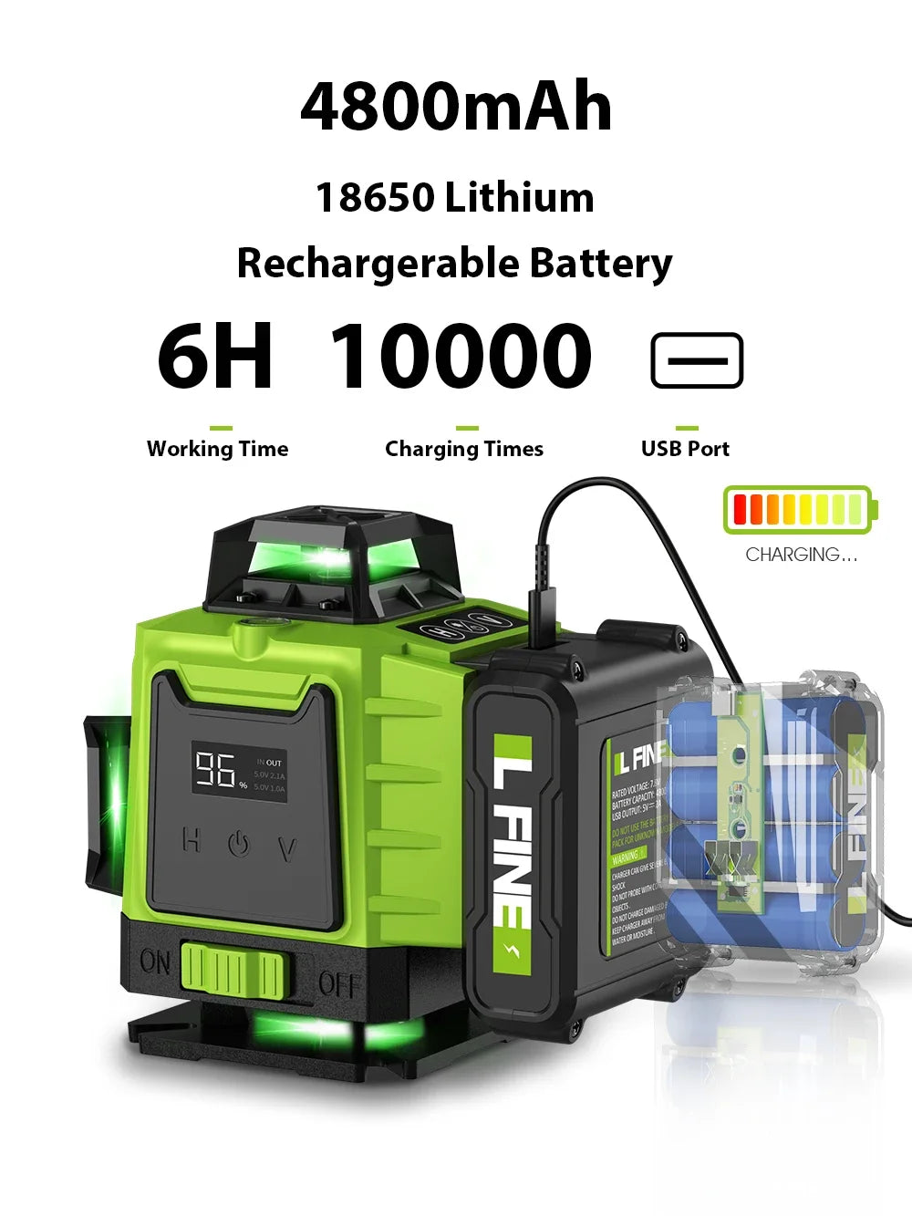Livello Laser Professionale 16 Linee - 360° Autolivellante + Telecomando