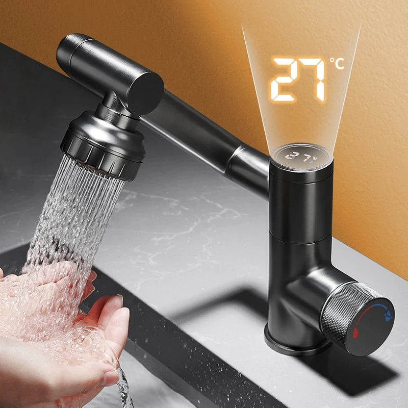 ✨ RUBINETTO A LED DIGITALE 360° – Tecnologia & Design Futuristico per il Tuo Bagno!