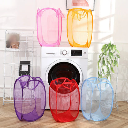 Cestello Biancheria Piegevole in Rete – Minimalista per Casa/Bagno
