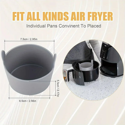 Vaschette Silicone per Friggitrice ad Aria - 4 Pezzi, Resistente al Calore
