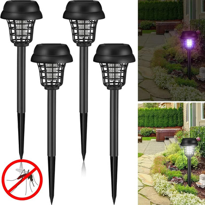 Lampada Solare Antizanzare da Giardino | Repellente a LED UV, Impermeabile per Esterno, Campeggio, Illuminazione e Trappola Insetti