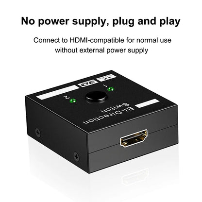 🔄 Switch HDMI 4K Bidirezionale 2 Porte - 1x2/2x1 Ultra HD con HDR e 3D